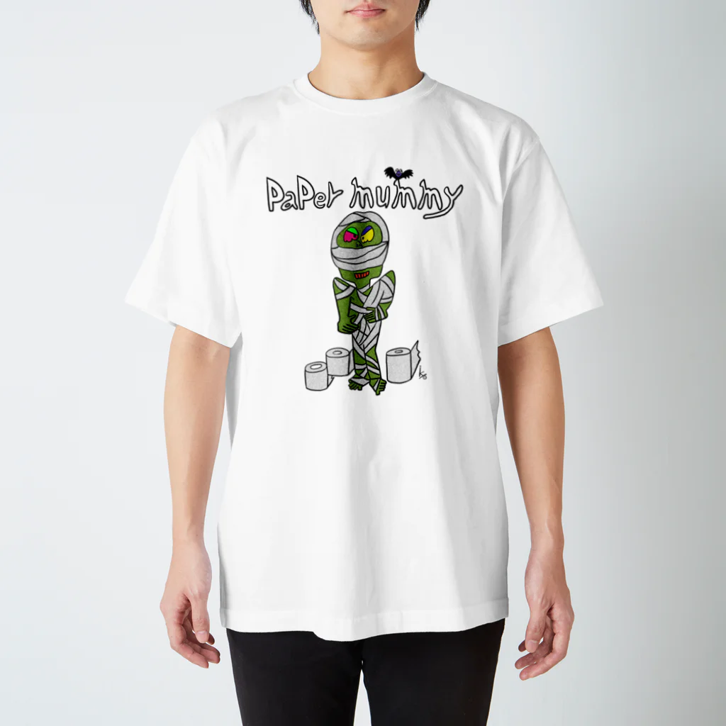 あとりえ からじくぇーのPaper mummy Regular Fit T-Shirt