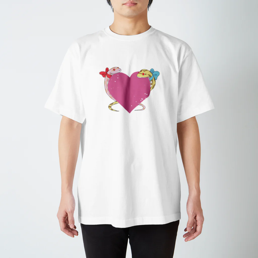 caroのなかよしヘビ Regular Fit T-Shirt