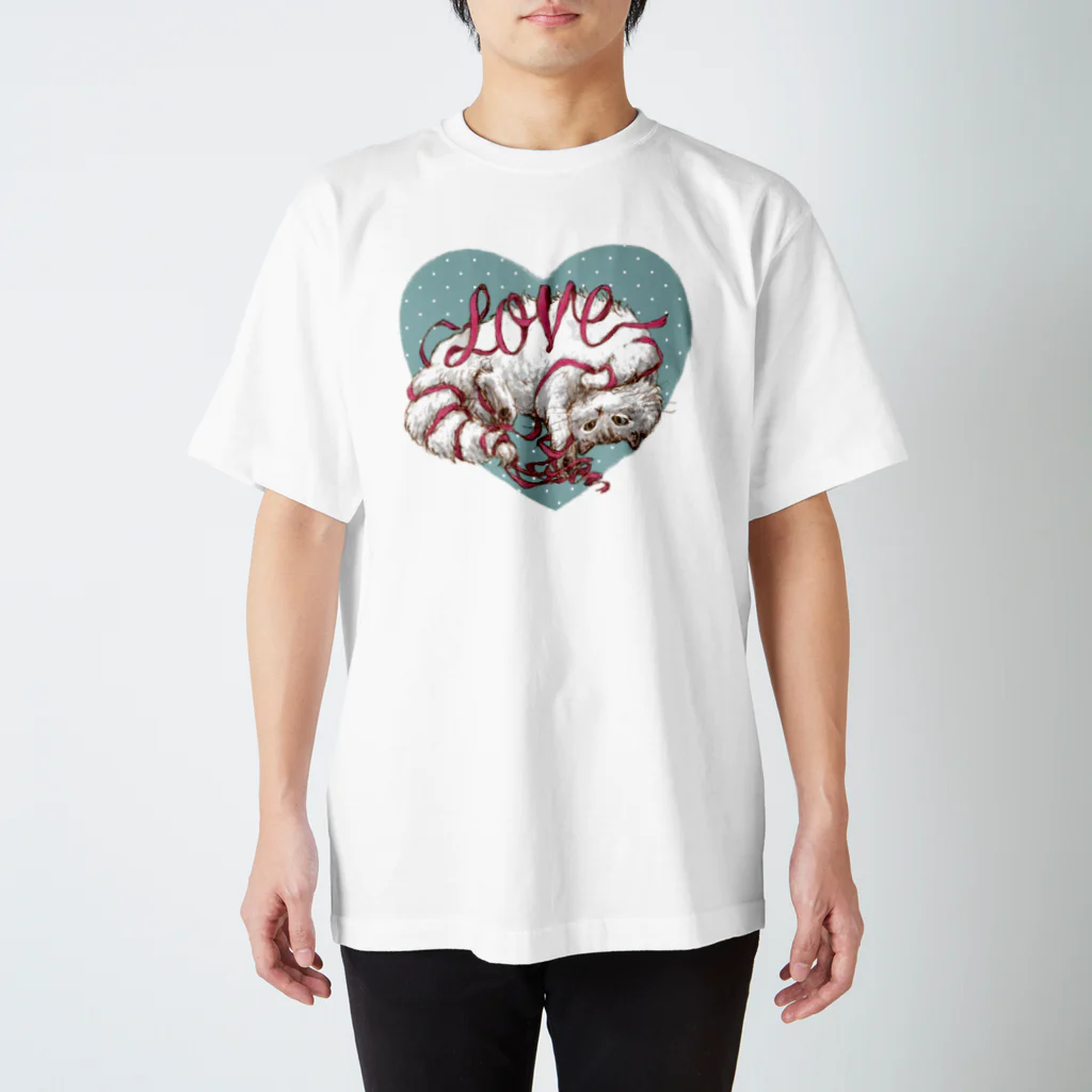 コンドウエミのLOVEにこんがらがったネコ Regular Fit T-Shirt