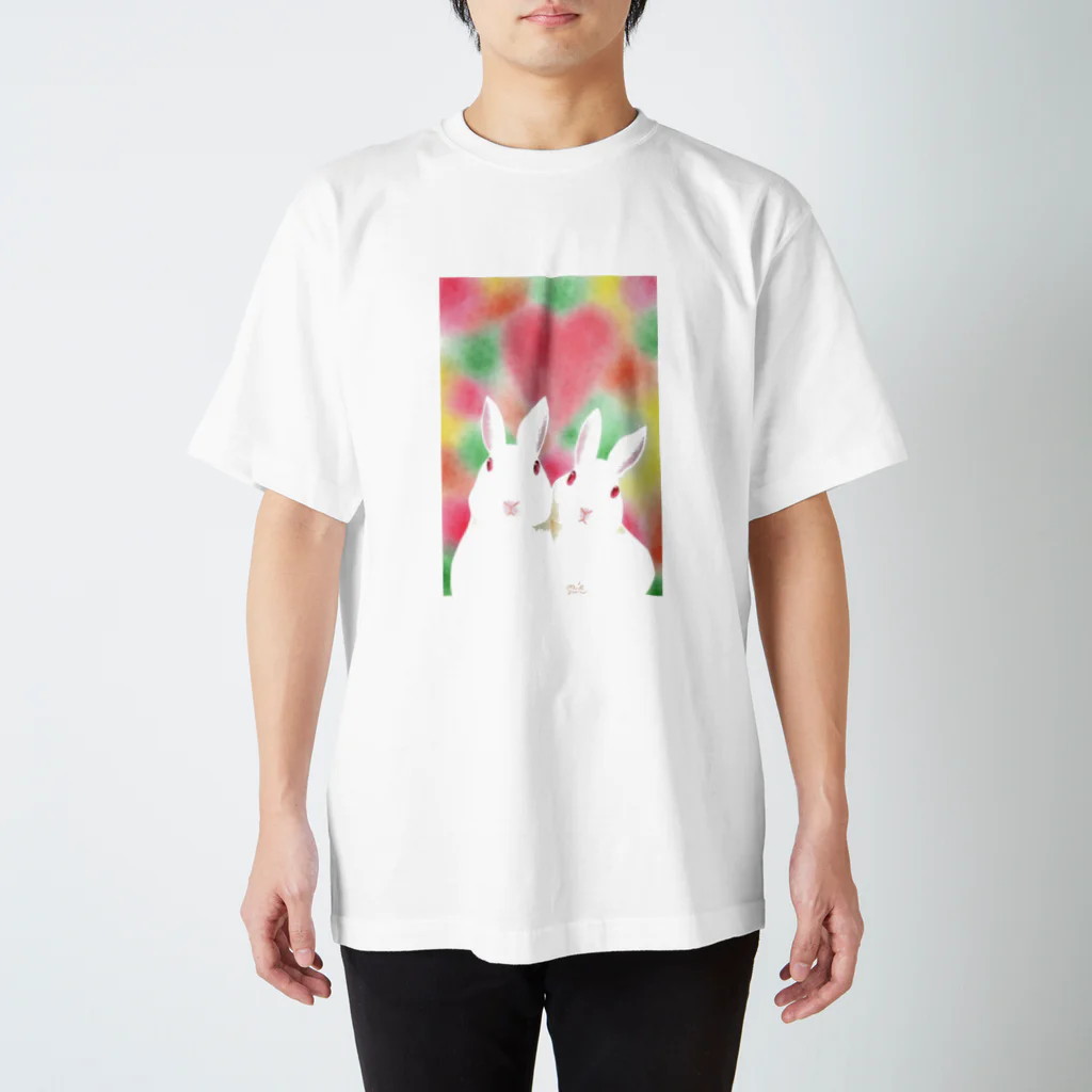 ミズノ リエ　グッズの「白うさぎ」ミズノ リエ スタンダードTシャツ