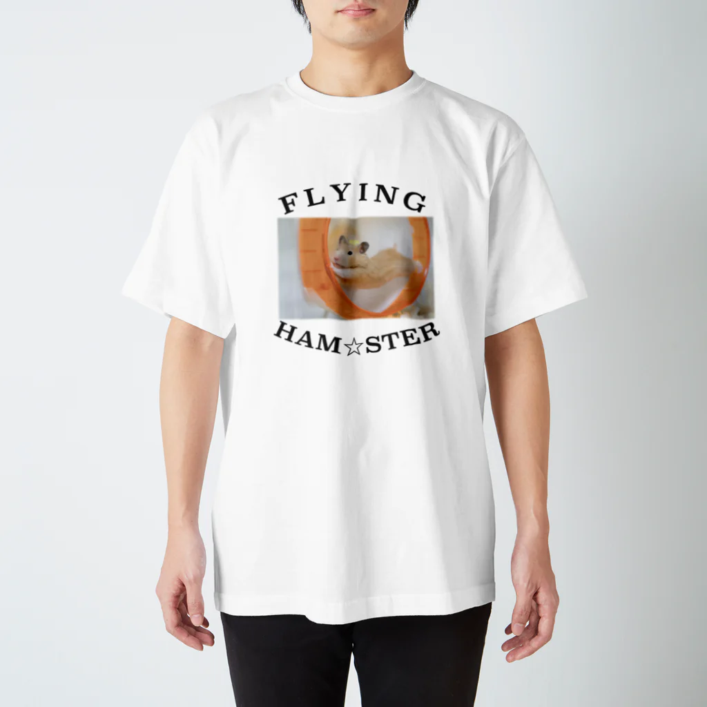 sigh21のFlying Hamster(白) スタンダードTシャツ