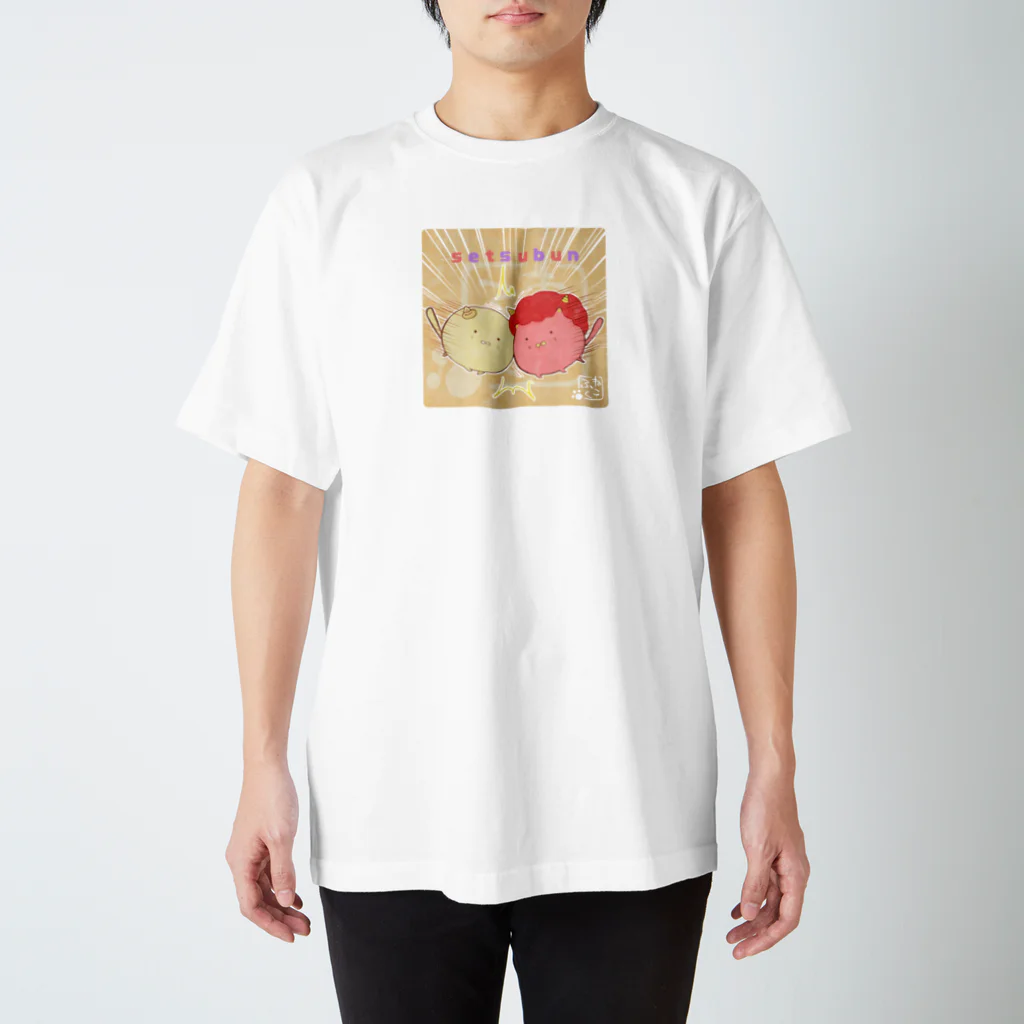 ねこふく茶屋のねこふく〈setsubun〉 Regular Fit T-Shirt