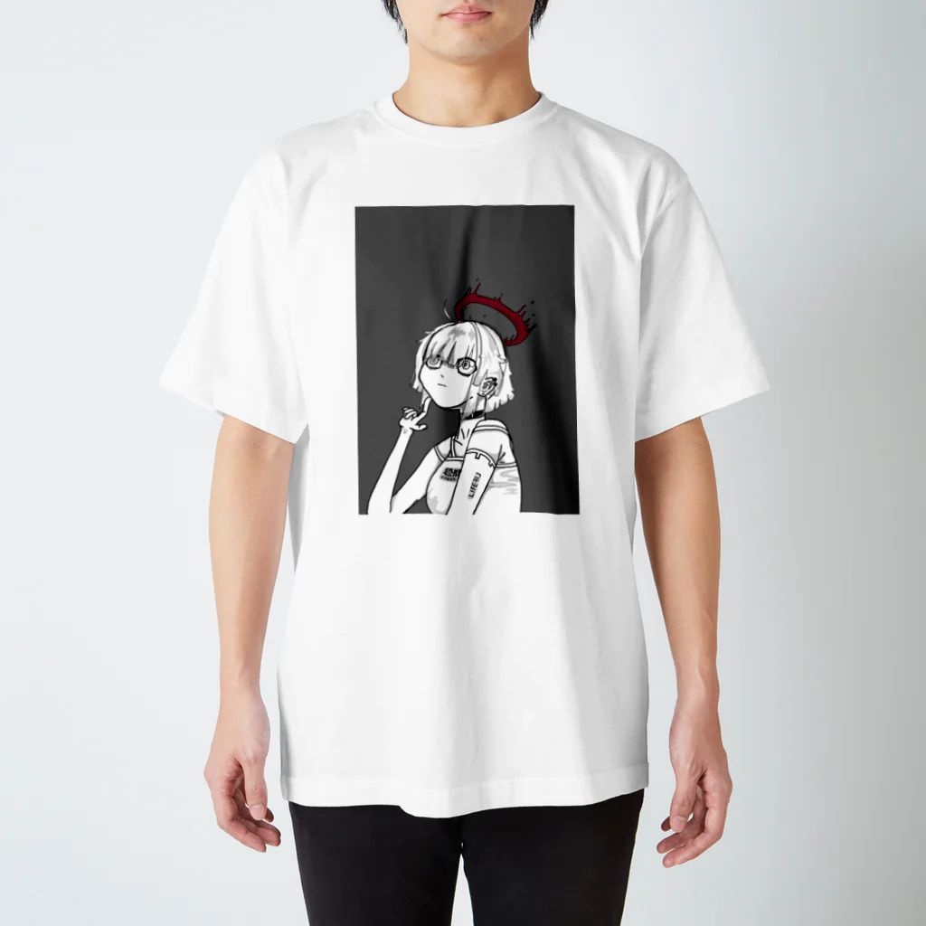 sinndemoEkakiのやる気の無い天使ちゃん スタンダードTシャツ