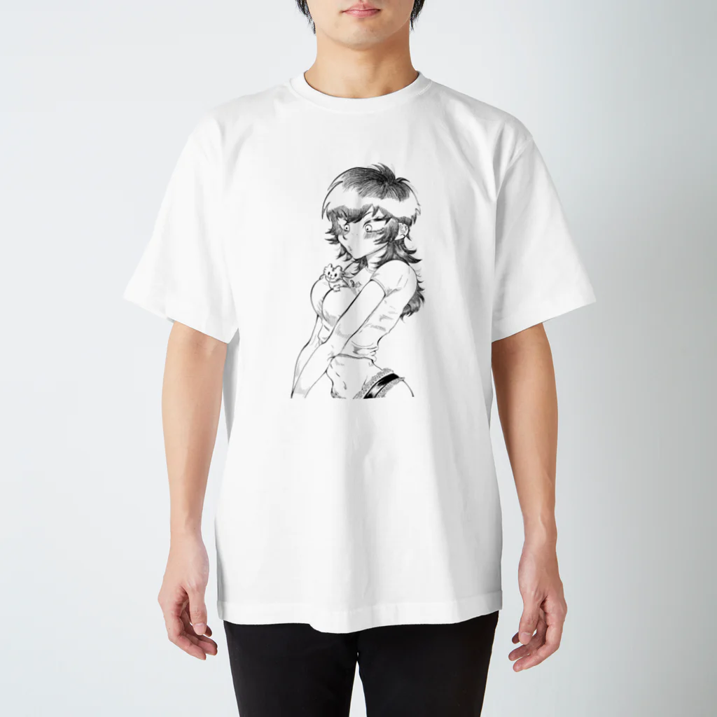 わりかし深夜テンションマーケットのπr2乗ガールとトラくん スタンダードTシャツ