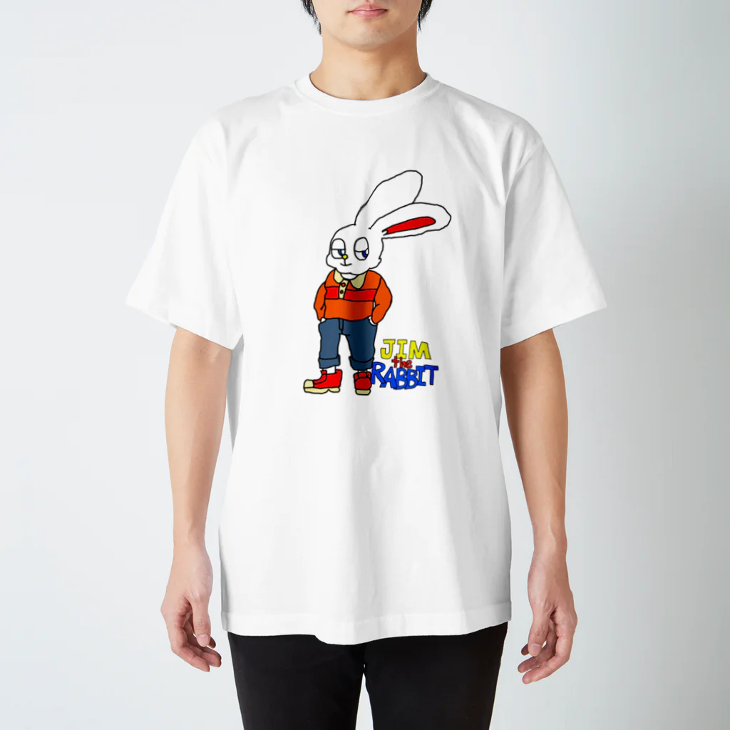 CHIGAYAのうさぎのジム君 Regular Fit T-Shirt