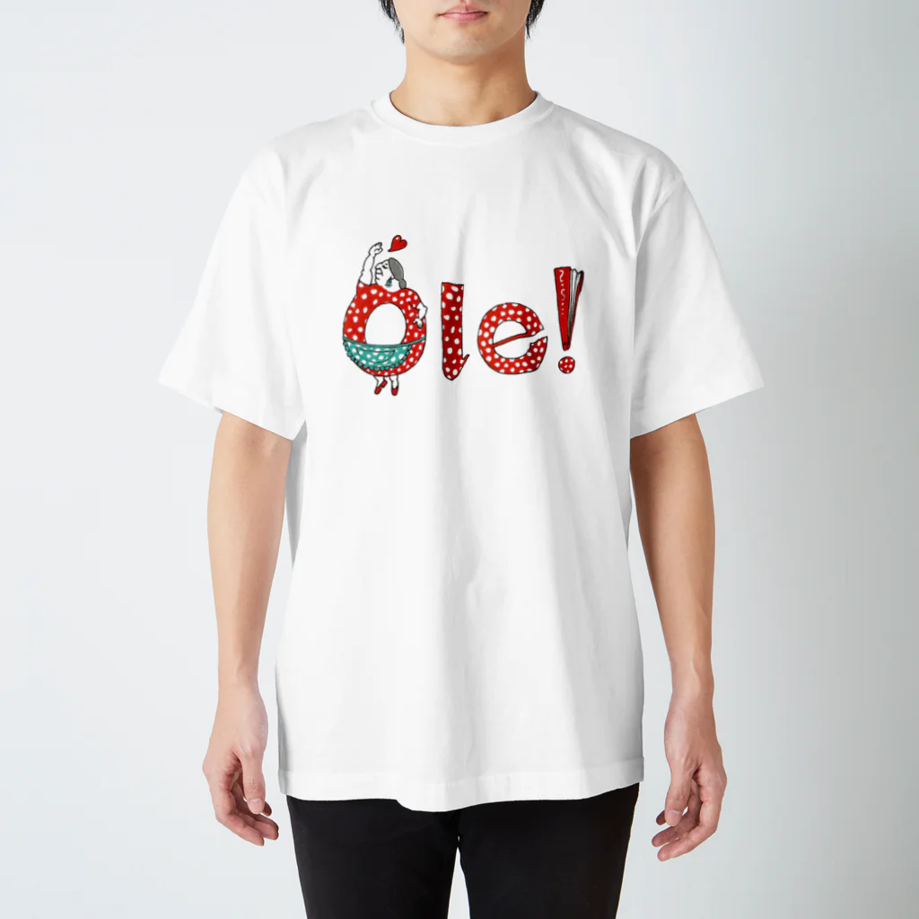 KANKAN ILLUSTRATION FACTORY goods shopのOle! Soy flamenca! Regular Fit T-Shirt