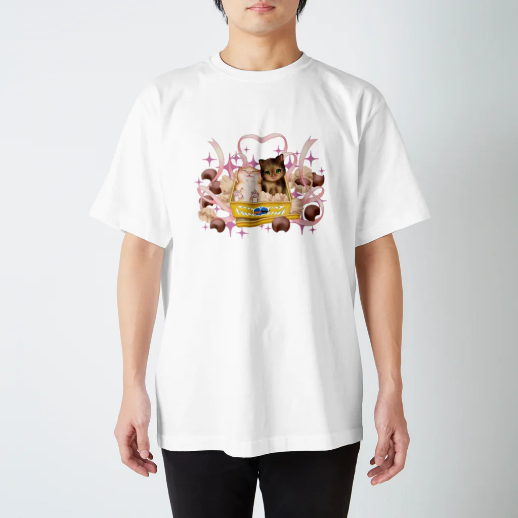 nya-mew（ニャーミュー）のチョコよりカワイイ#2 スタンダードTシャツ