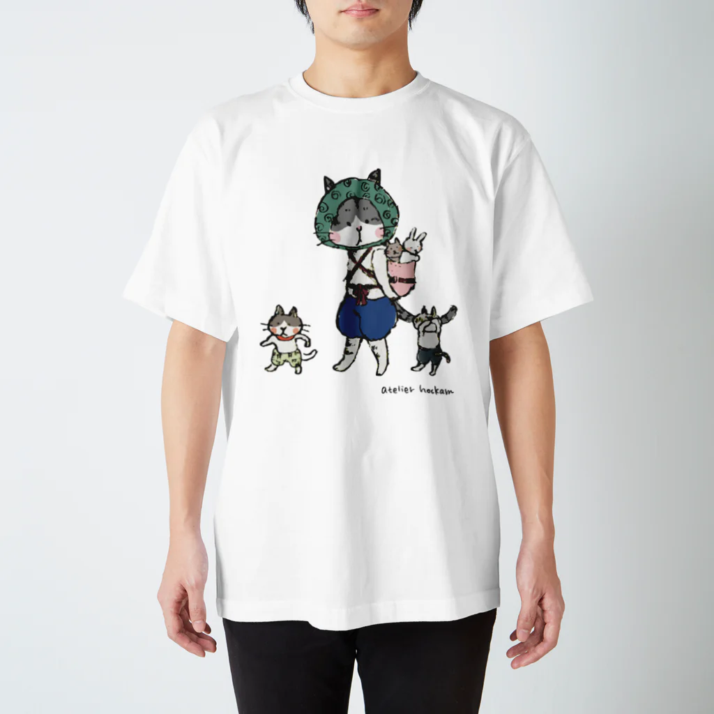 ほっかむねこ屋（アトリエほっかむ）のおんぶねこ スタンダードTシャツ