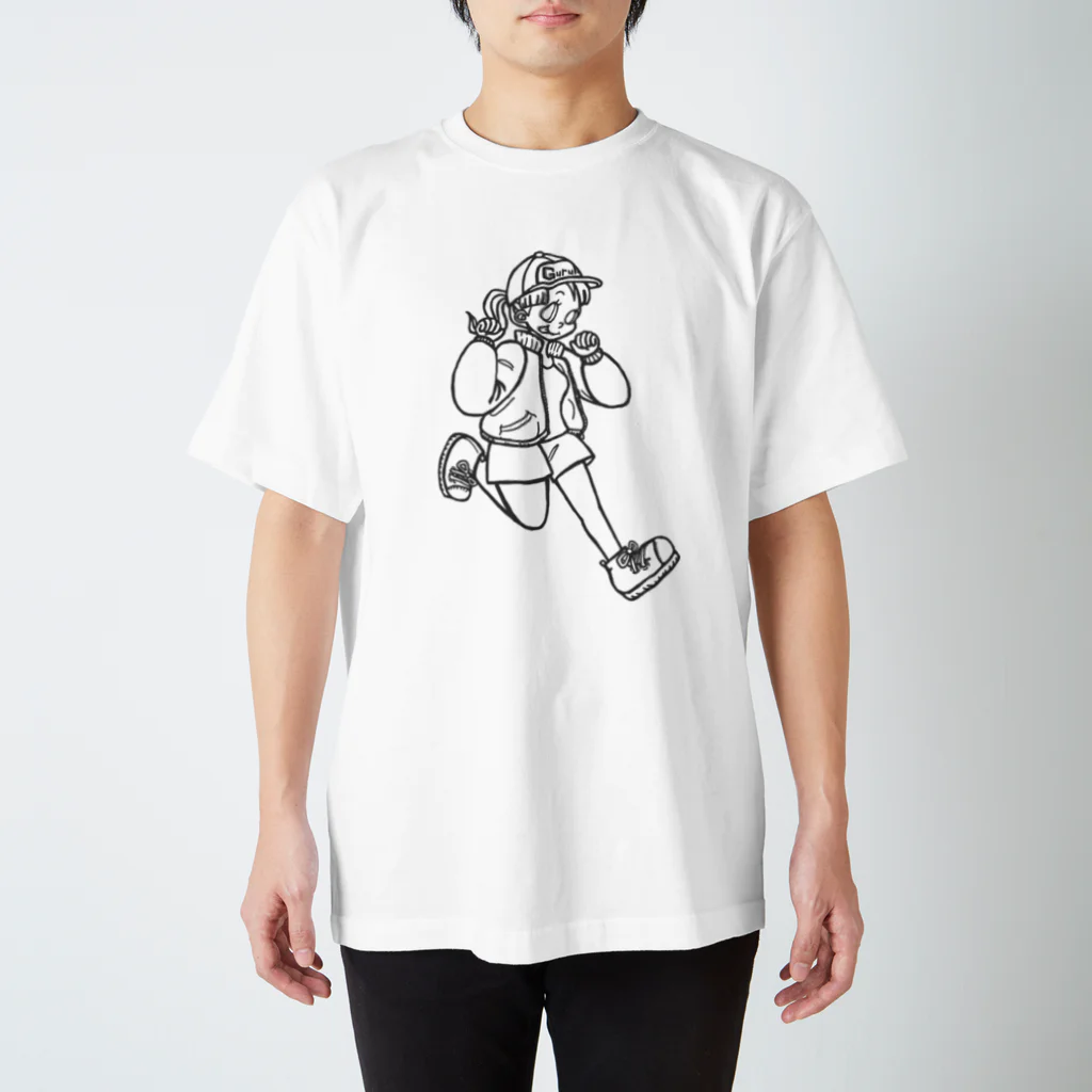 ぐるみ るみのGurumi girl_Black Regular Fit T-Shirt