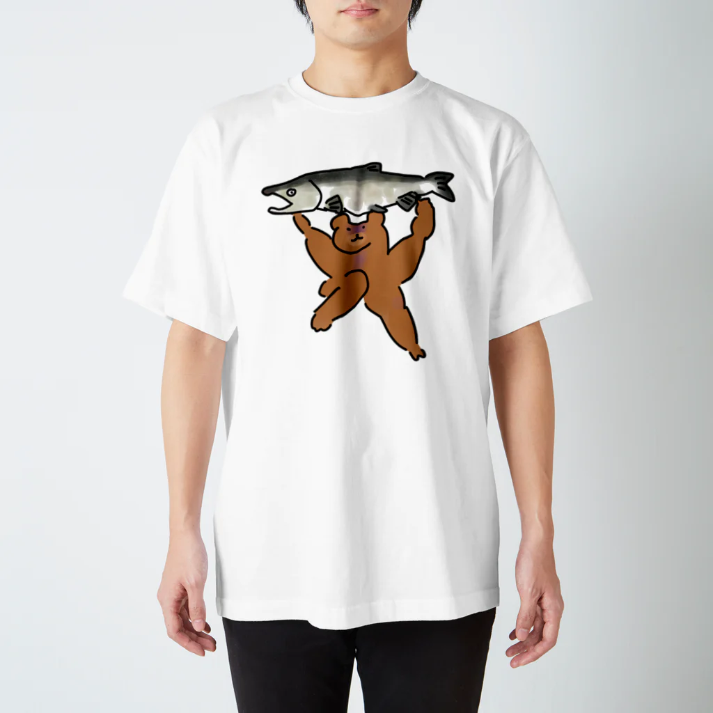 けちゃっぷごはんのお店のクマチヤンと鮭 Regular Fit T-Shirt