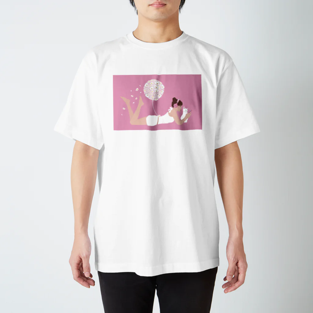 エコエコの花と猫 03 Regular Fit T-Shirt