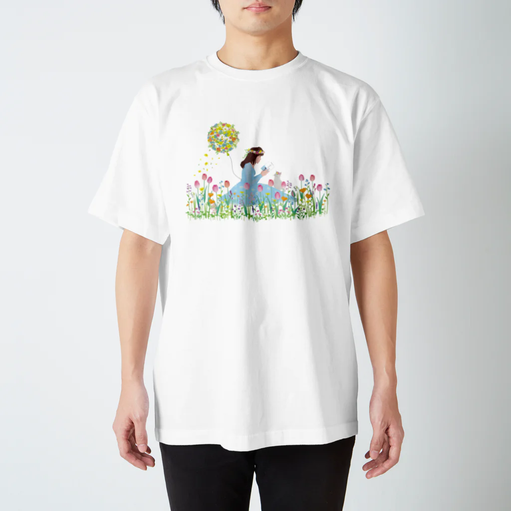 エコエコの花と猫 02 スタンダードTシャツ