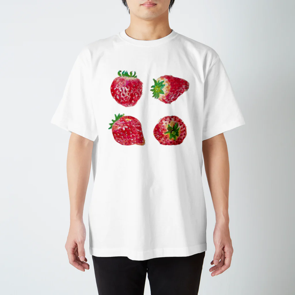 ピヨデザインのいちごよっつ スタンダードTシャツ