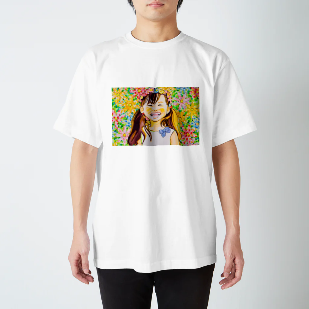 絵描きのゆりんぐ shopの花の店のすずきすずちゃん スタンダードTシャツ