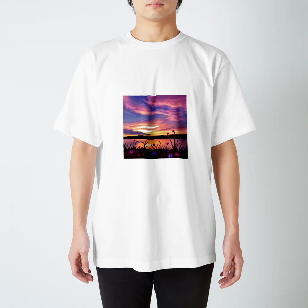 fuji_yuichiのSunset Lake Regular Fit T-Shirt