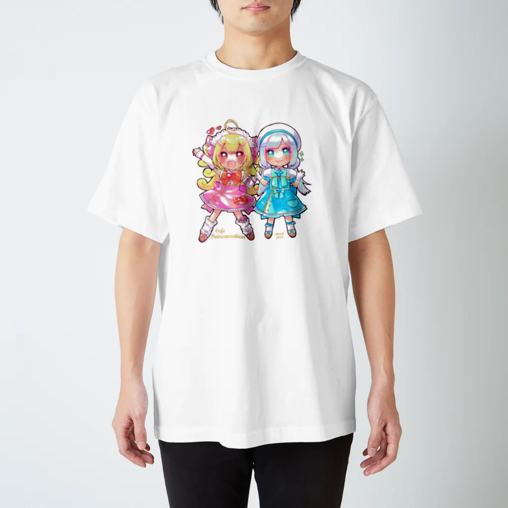 どーなつハウスのCafeリインカーネイションこはねandこゆき スタンダードTシャツ