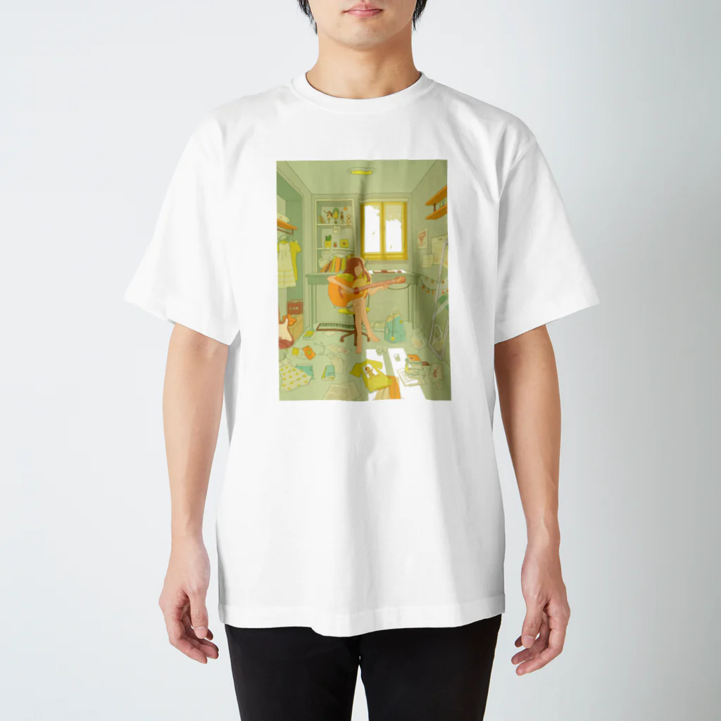 夏野スイカのギターを弾く少女 Regular Fit T-Shirt