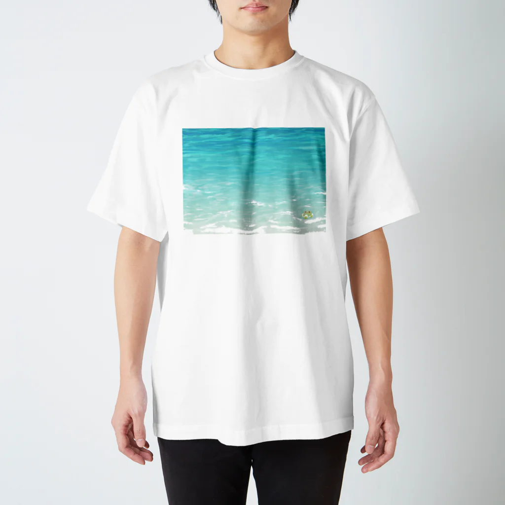 しろくろショップのだいふくかえる🟢浅瀬でちゃぷちゃぷ スタンダードTシャツ