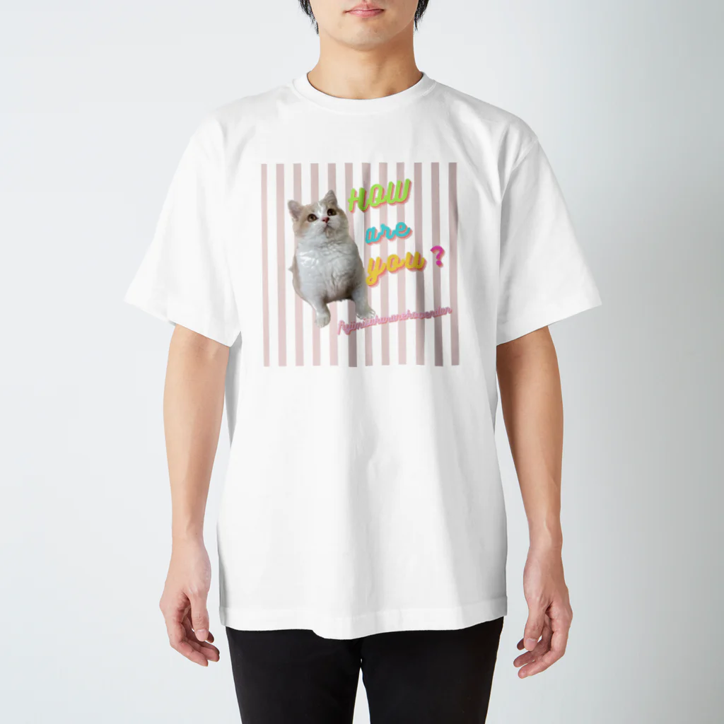 富士見さくらねこ応援団　チャリティー部の頑張れヨイチョくん スタンダードTシャツ