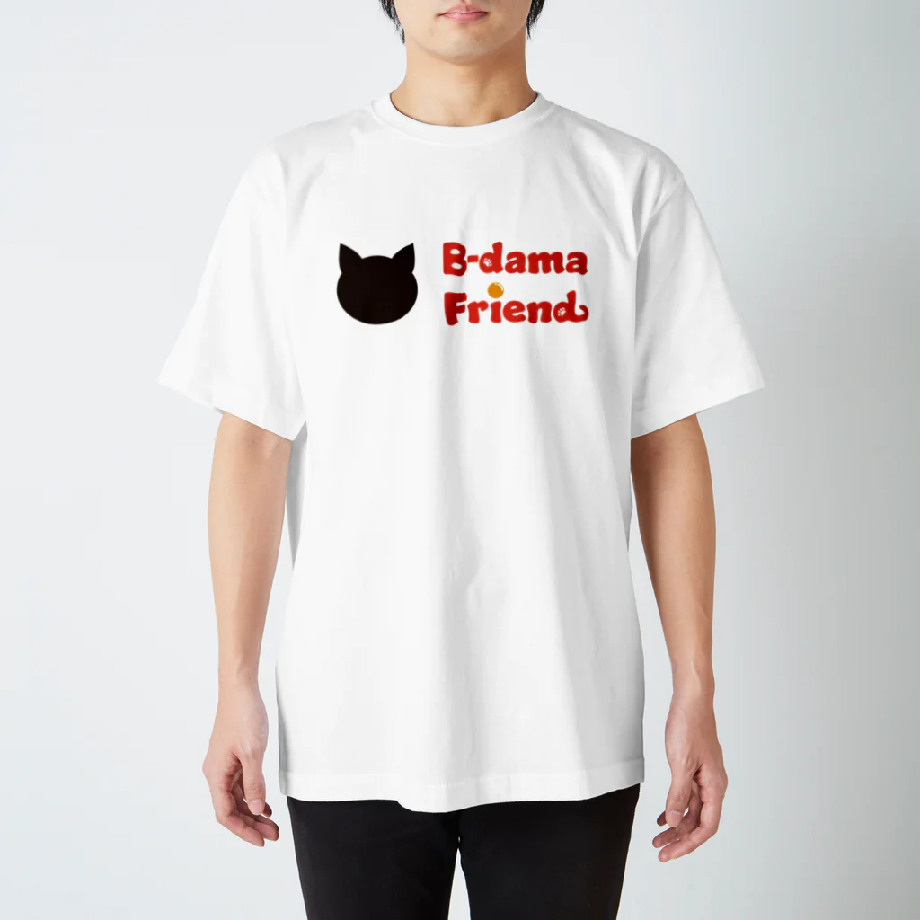 B-damaFriendオリジナルグッズのビー玉フレンド 猫&ロゴ Regular Fit T-Shirt