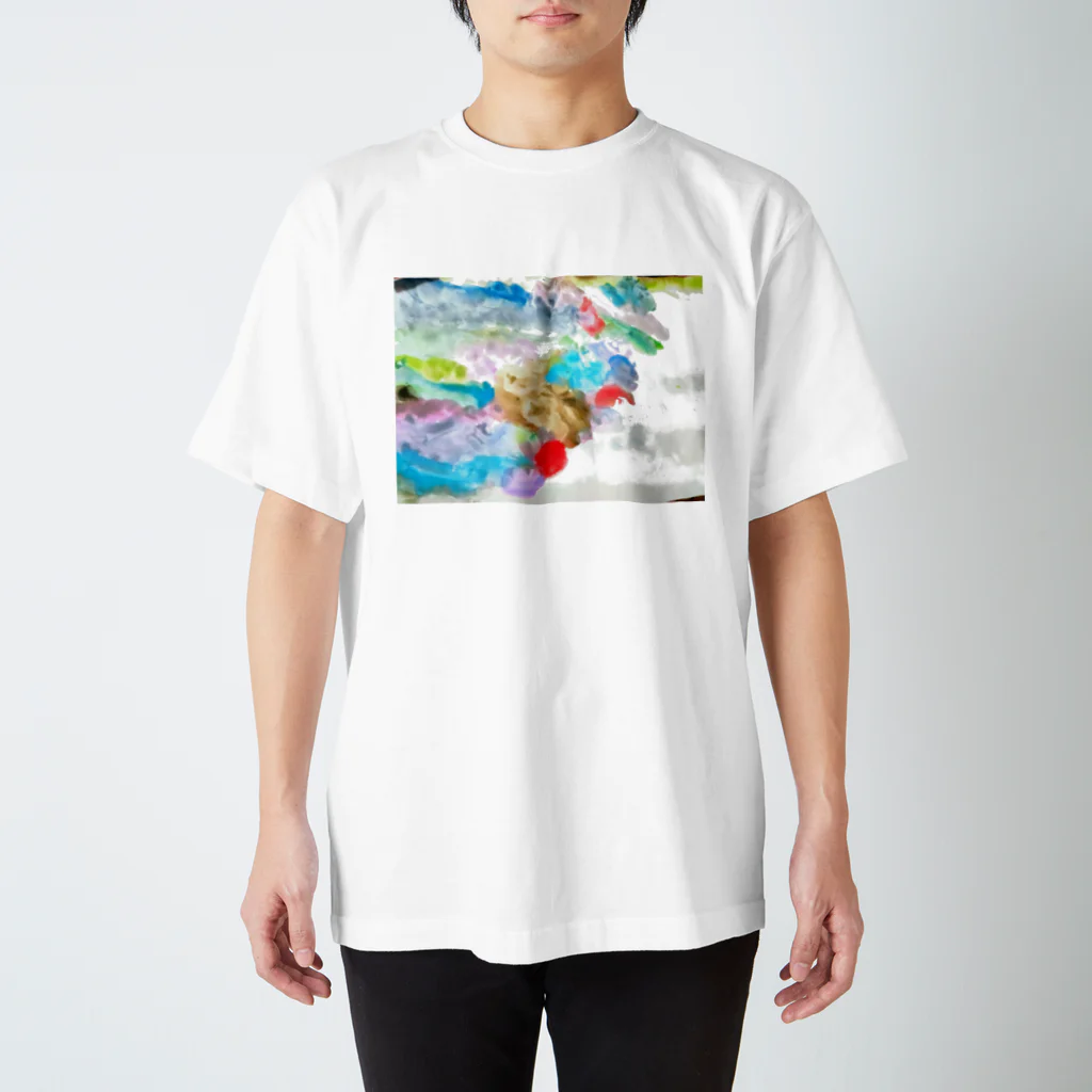 アジアンカフェXanh（サイン）のスミレの初めての水彩画 スタンダードTシャツ