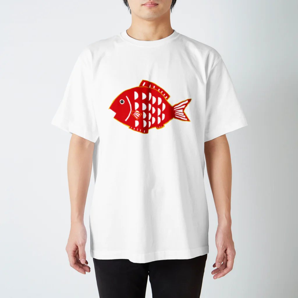 nicomaru111の赤い魚 スタンダードTシャツ