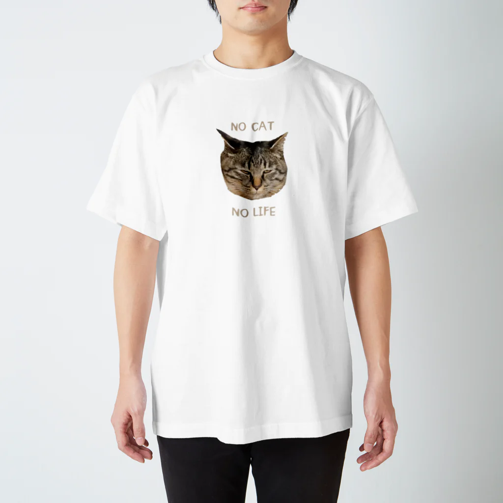 nyanmochi_lifeのNO CAT NO LIFE スタンダードTシャツ