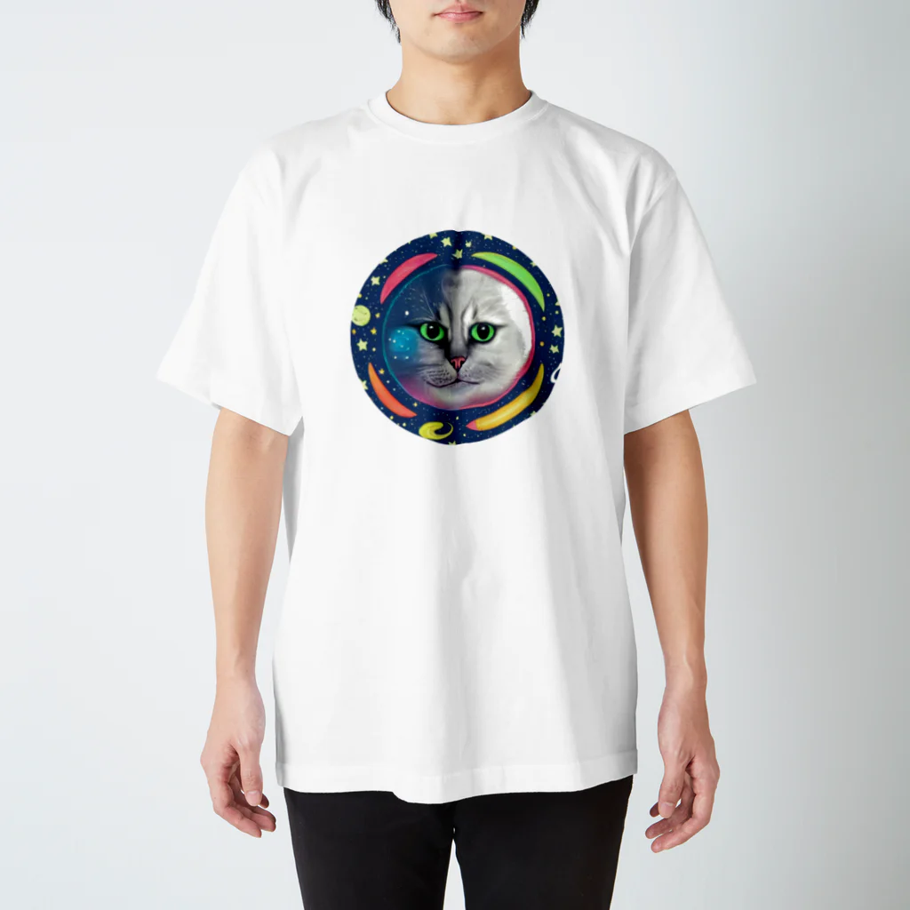 宇宙猫の宇宙猫 Regular Fit T-Shirt