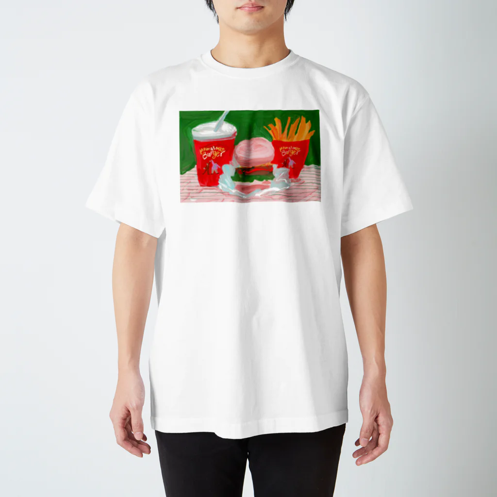 ママタルト本物チャンネルのバーガーセット スタンダードTシャツ