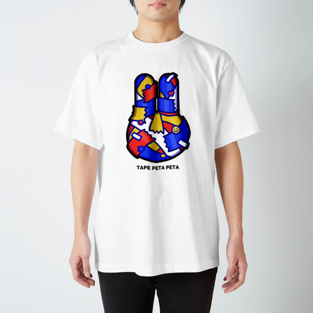 soratoのテープぺたぺたうさぎ/ポップ スタンダードTシャツ