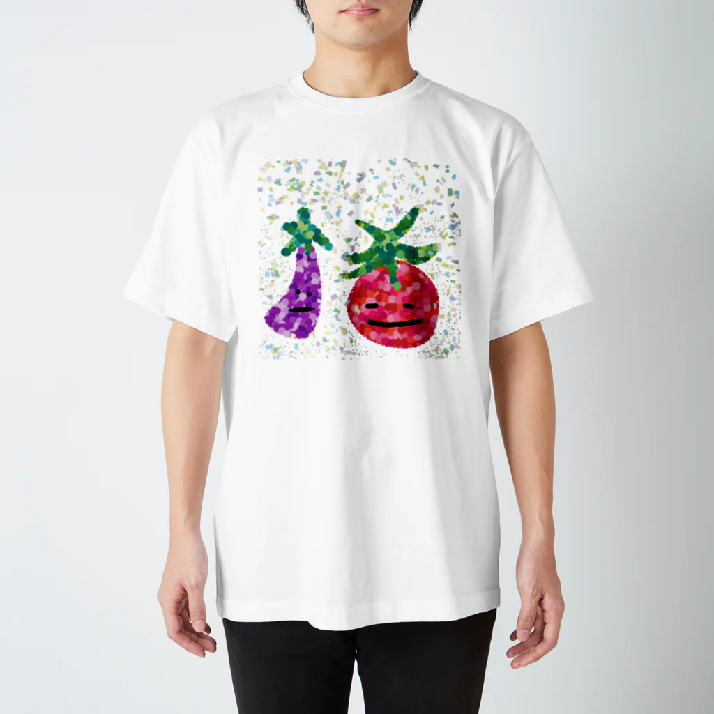 丸福の丸福　なすとトマト スタンダードTシャツ