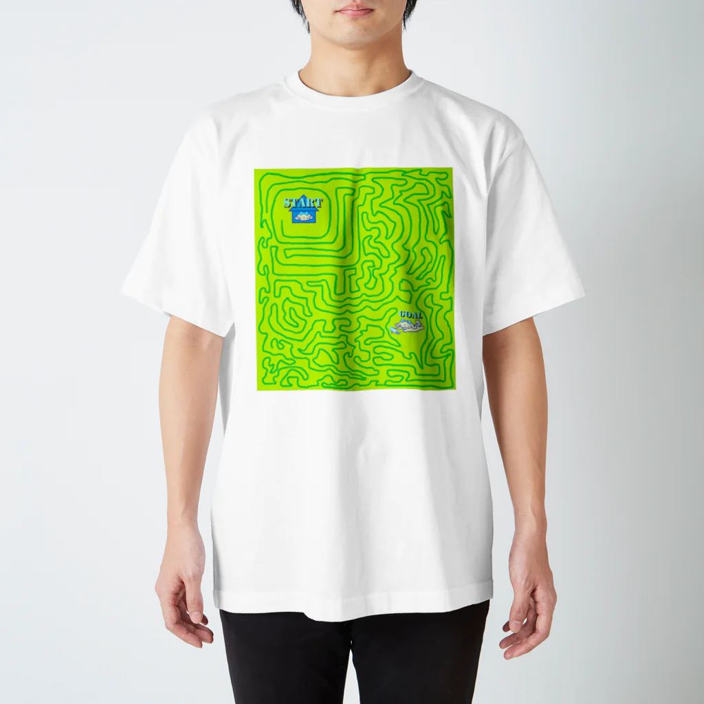  #satisfyingのMIMIQURU ミミキュル　めいろ スタンダードTシャツ