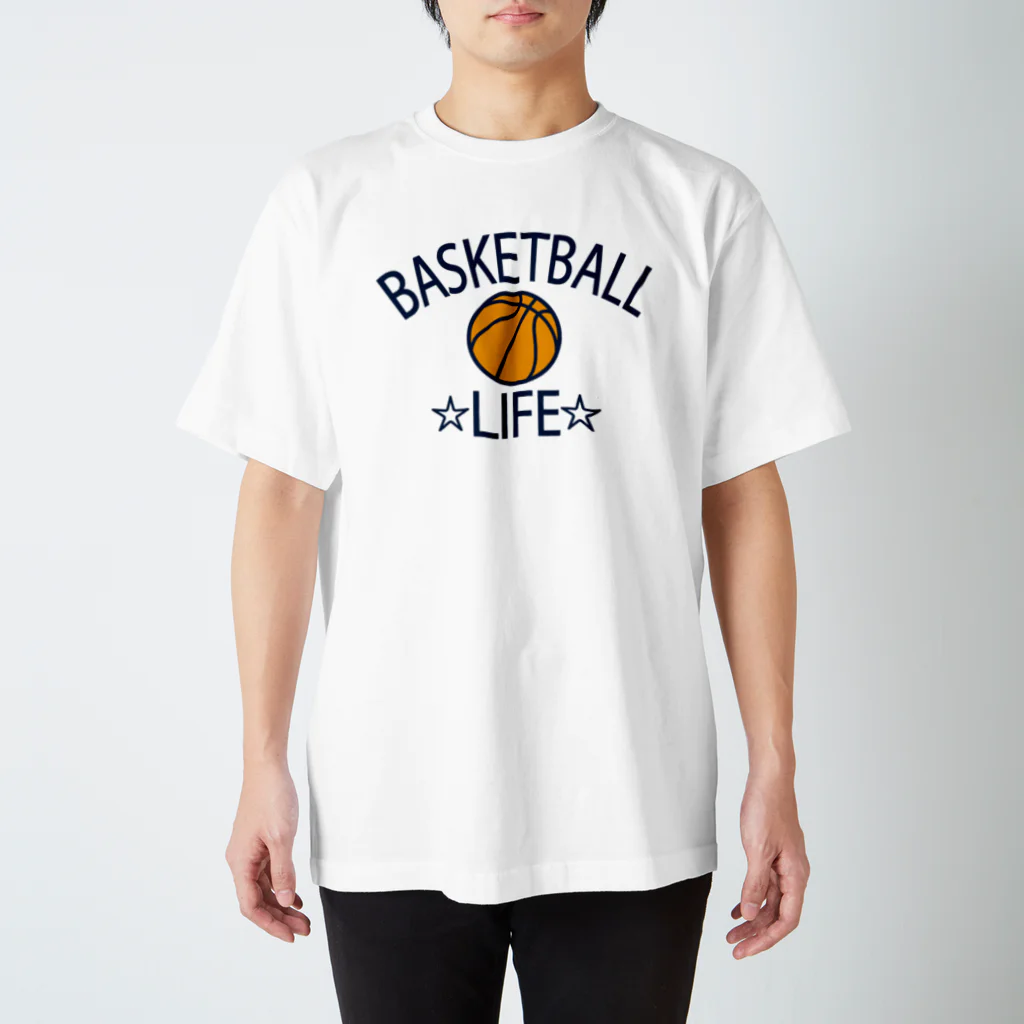 sports_tower スポーツタワーのバスケットボール(basketball)ライフ・アイテム・グッズ・Tシャツ・ボール・イラスト・部活・サークル・かっこいい・かわいい・シンプル・イベント・チームT・バスケットボール部・バスケ Regular Fit T-Shirt