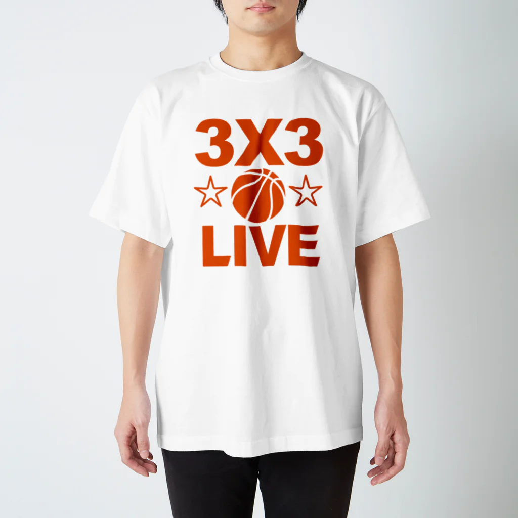 sports_tower スポーツタワーの3x3・オレンジ・スリーエックススリー・3人制バスケ・Tシャツ・アイテム・グッズ・ストリートバスケ・バスケットボール・スピーディーなバスケ・1試合10分間の21点ノックアウト・スポーツ・有望 Regular Fit T-Shirt