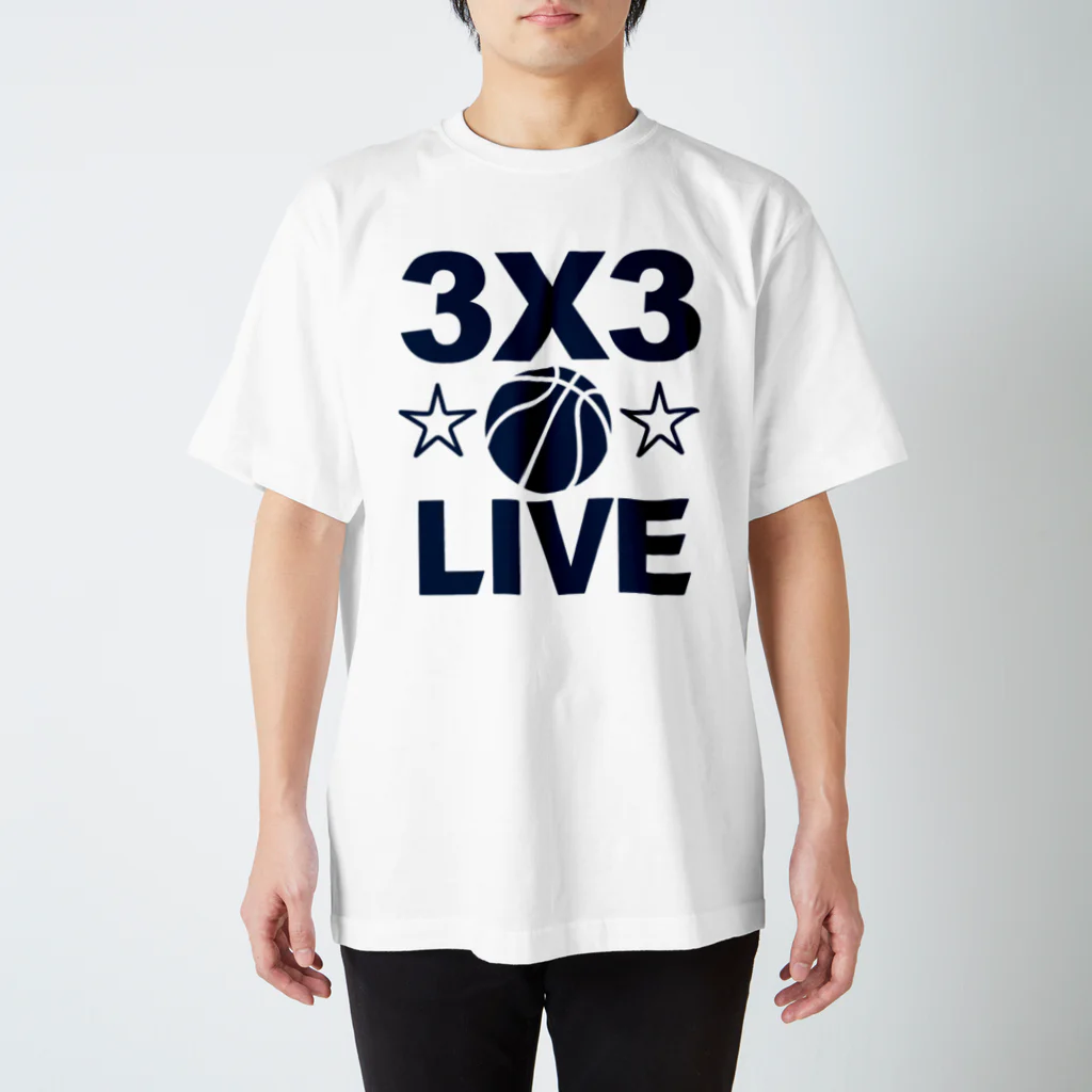 sports_tower スポーツタワーの3x3・スリーエックススリー・3人制バスケ・Tシャツ・アイテム・グッズ・ストリートバスケ・バスケットボール・スピーディーなバスケ・1試合10分間の21点ノックアウト・スポーツ・有望 スタンダードTシャツ