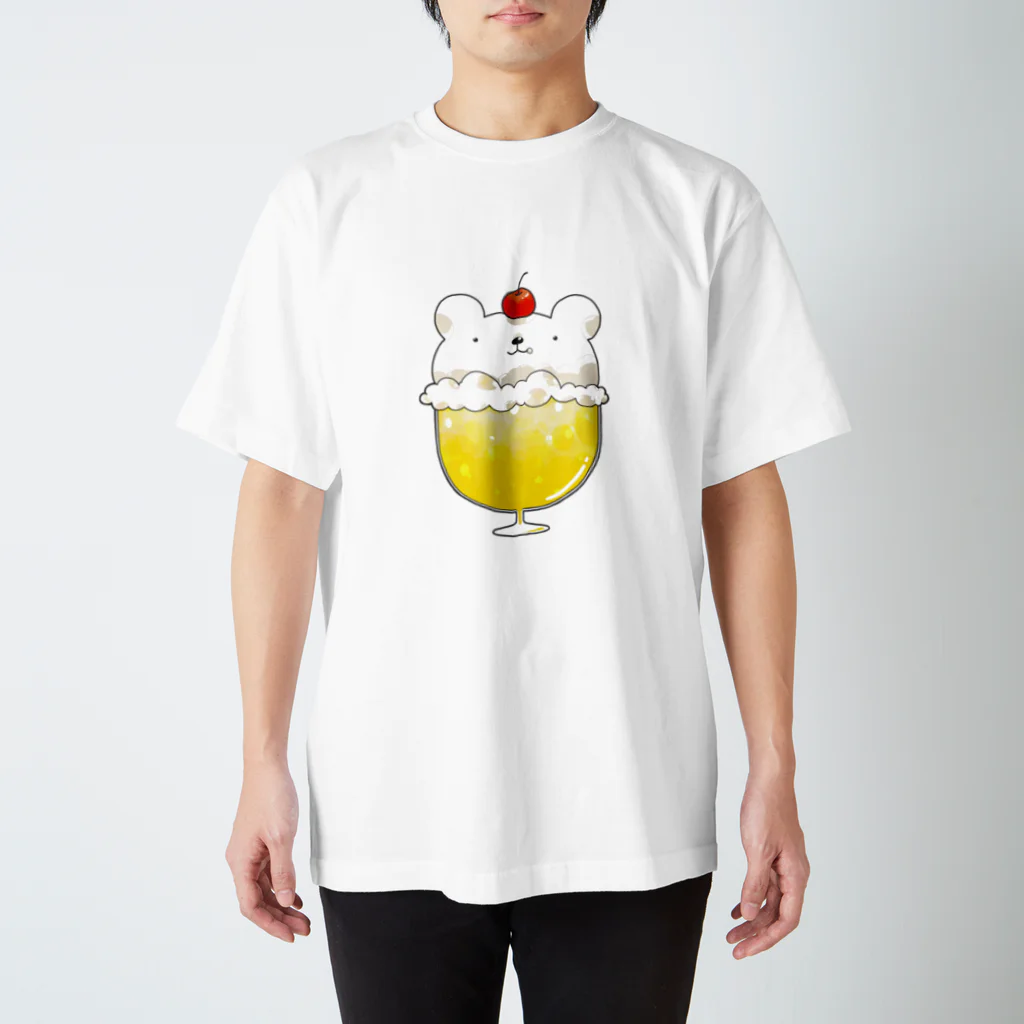 pecori ぺこりのしろくまのクリームソーダ　レモン味 Regular Fit T-Shirt