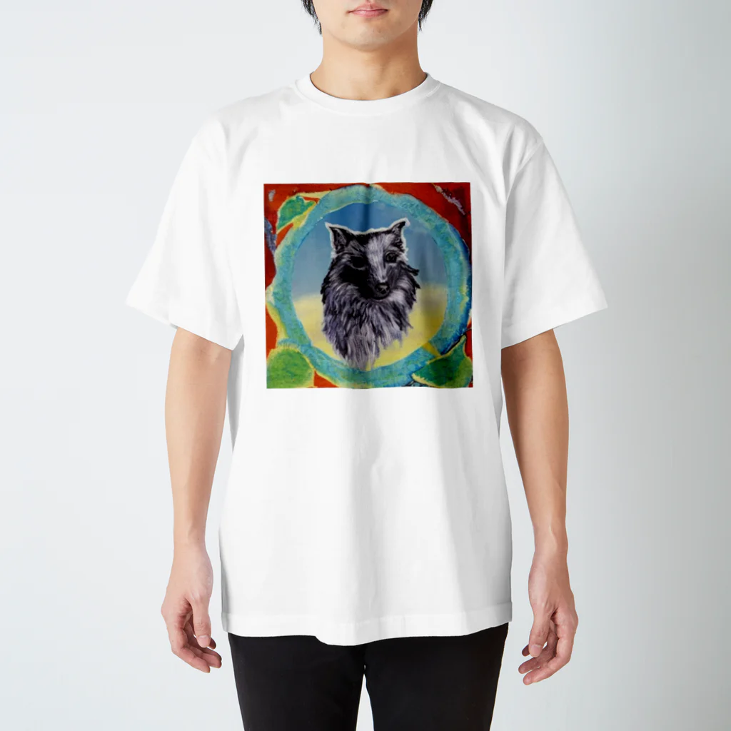 Yossy's Item Factoryの絵画風の犬 スタンダードTシャツ