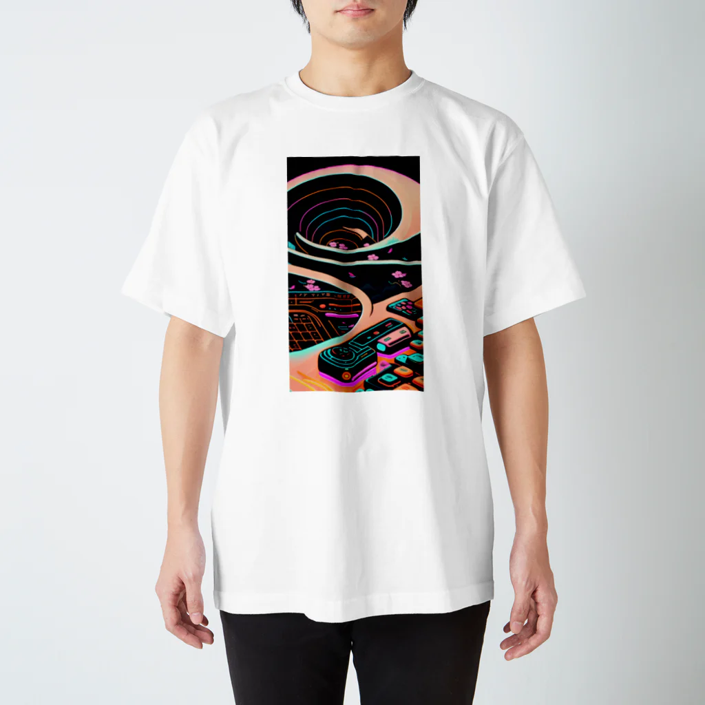 マッケンデジタルワールドのレトロでエモい"lofiアート"【浮世絵サイバーパンクシティ】 Regular Fit T-Shirt