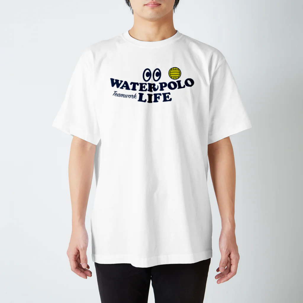 sports_tower スポーツタワーの水球・目玉・すいきゅう・WATER POLO・デザイン・Tシャツ・かっこいい・かわいい・男子・女子・ボール・スポーツ・巻き足・ハンドリング・出足・ドリブル・リターン・ワンタッチシュート・チームワーク Regular Fit T-Shirt