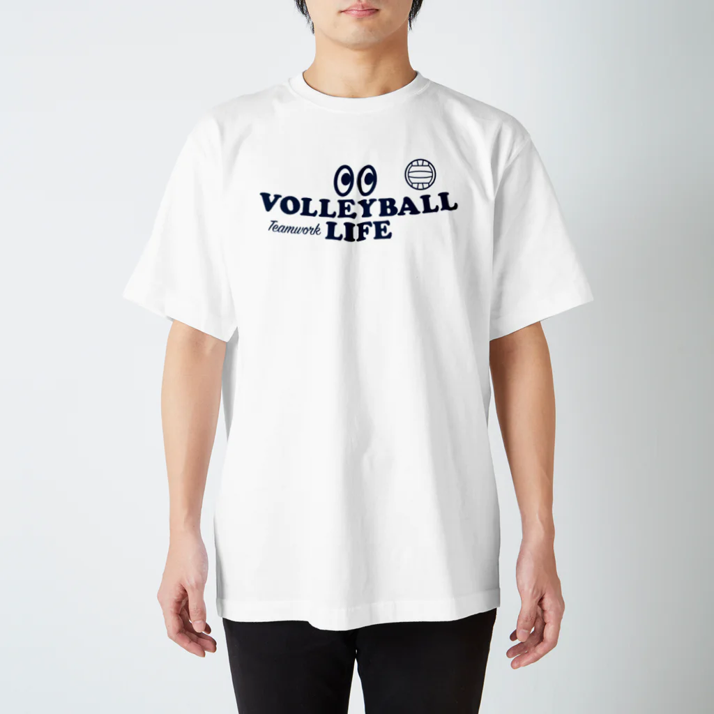 sports_tower スポーツタワーのバレーボール・目玉・VOLLEYBALL・#Tシャツ・デザイン・セッター・トス・アタッカー・ブロック・ポジション・部活・スポーツ・応援・有望・有力・確実・男子・女子・かっこいい・かわいい・チームワーク Regular Fit T-Shirt