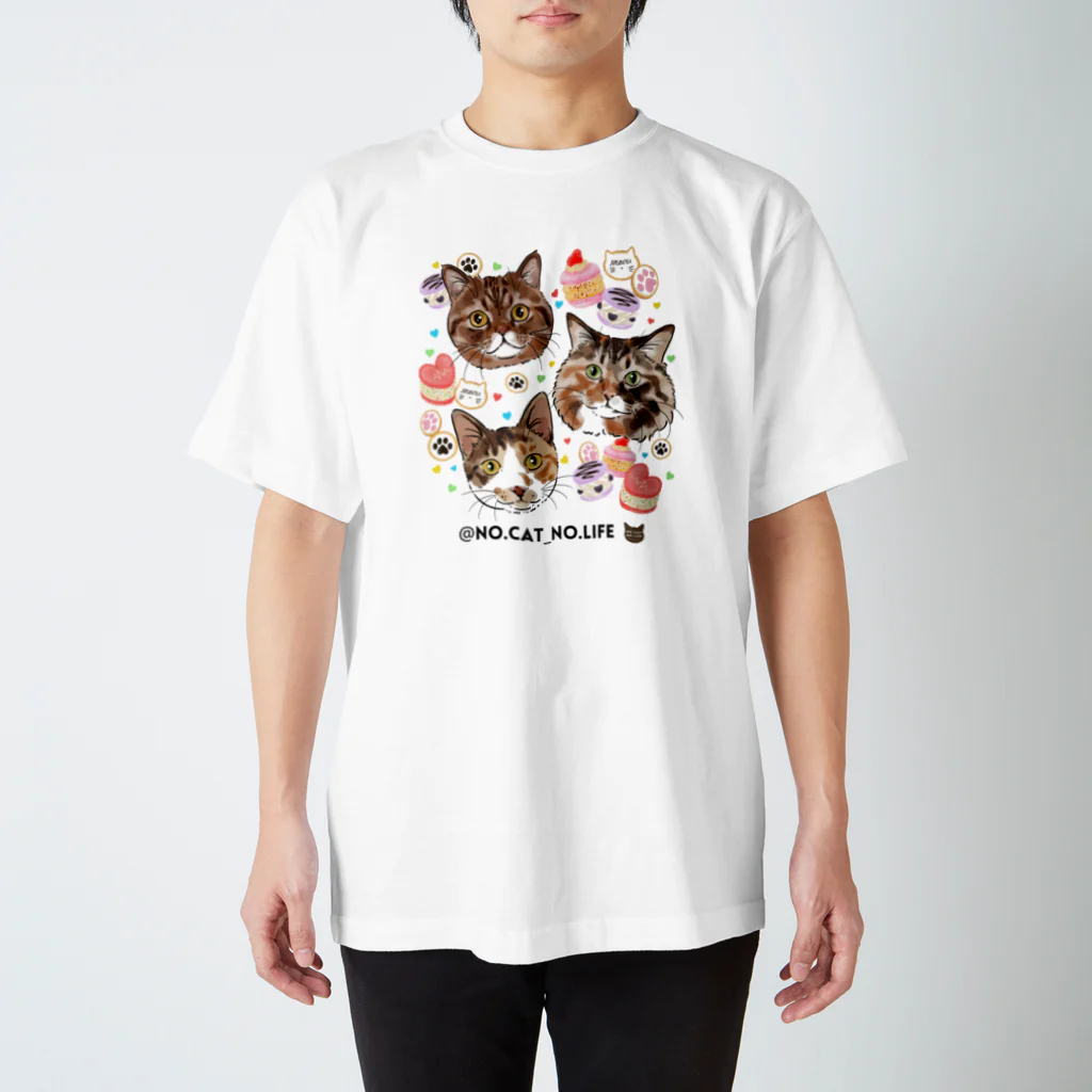 猫のイラスト屋さんのmiina siina anzu スタンダードTシャツ