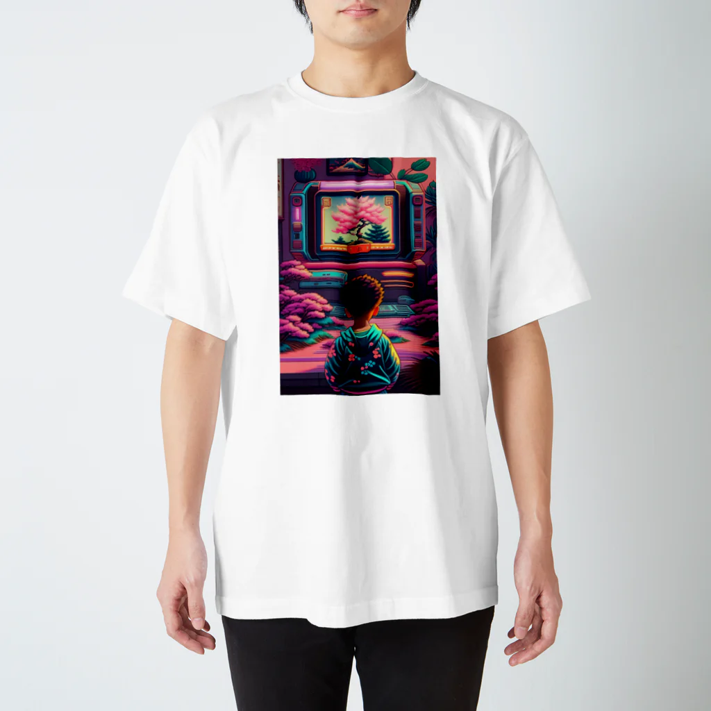 マッケンデジタルワールドのレトロでエモい盆栽育成ゲーム【lofiアート】 Regular Fit T-Shirt