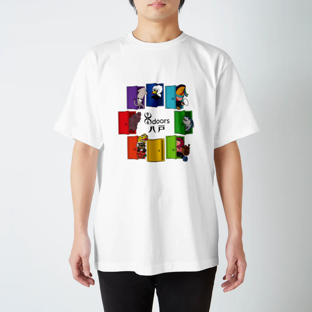 はちのへ応援隊の8doors(八戸・はちのへ) スタンダードTシャツ