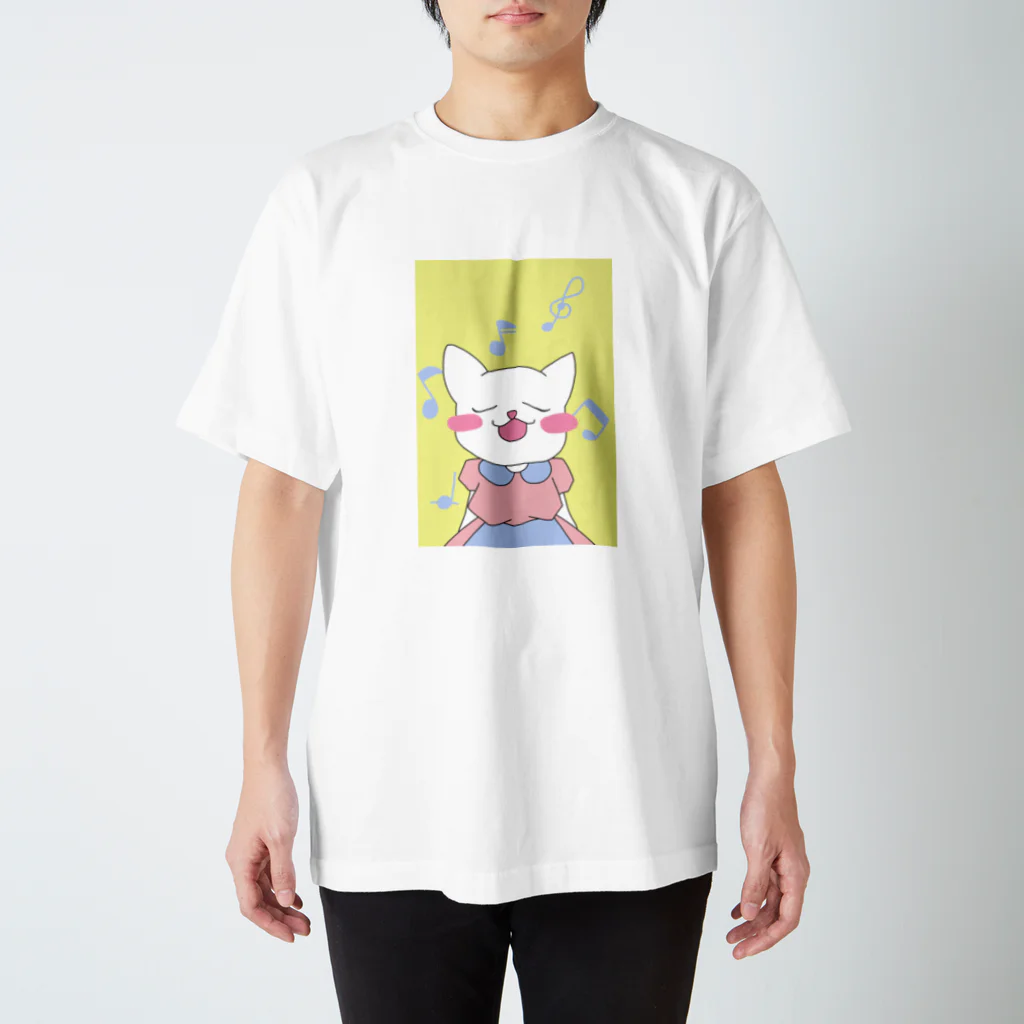 studio Leafの歌を歌う猫ちゃん スタンダードTシャツ