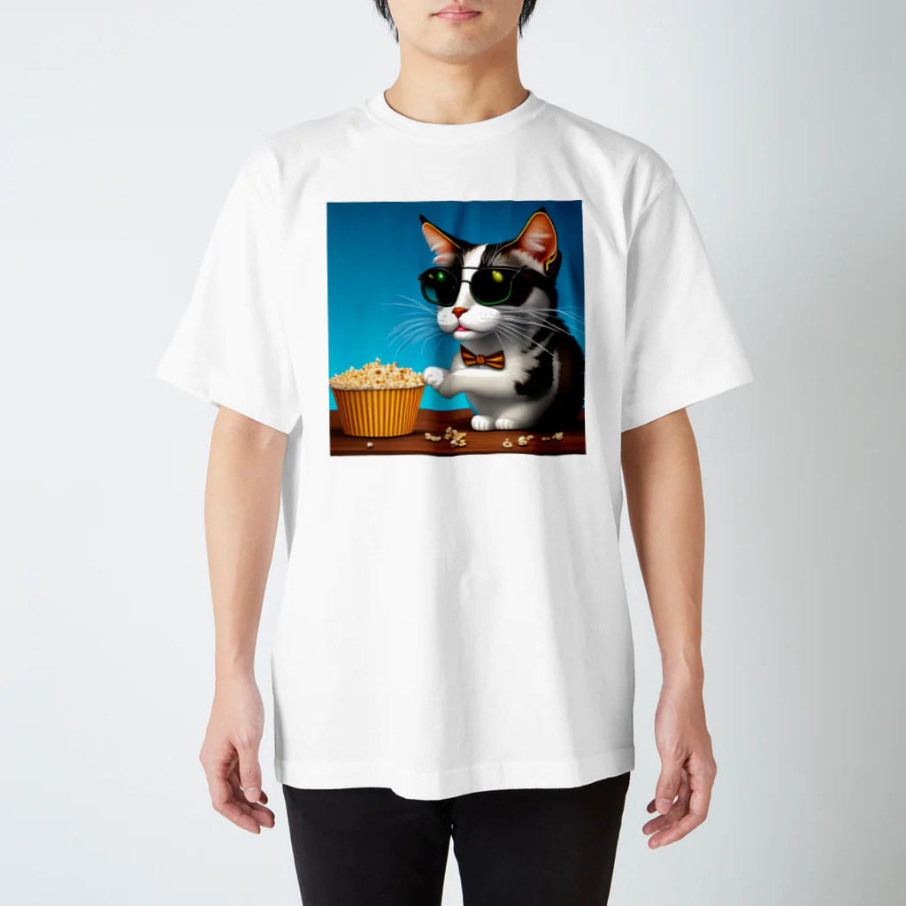 じょんすたいるのPopcorn Cat Regular Fit T-Shirt