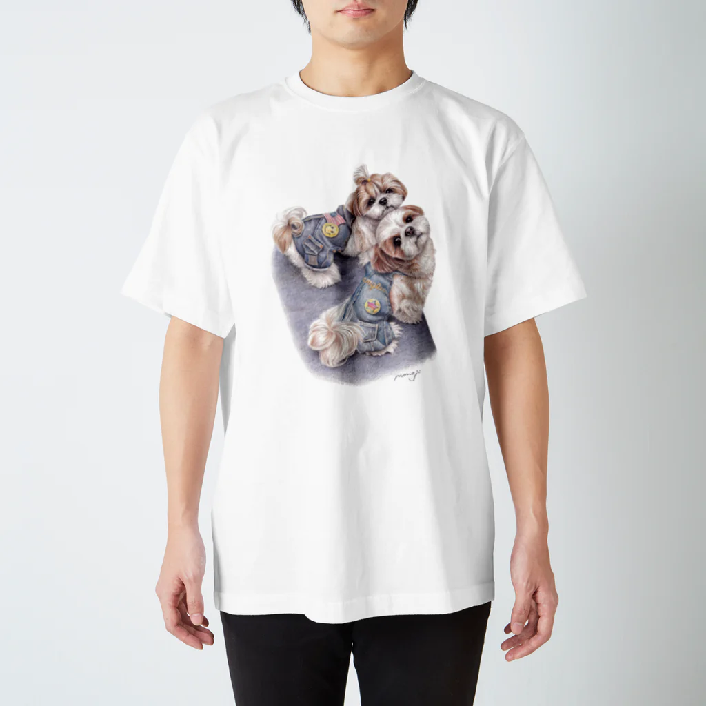 Momojiの犬画のシーズー118 スタンダードTシャツ