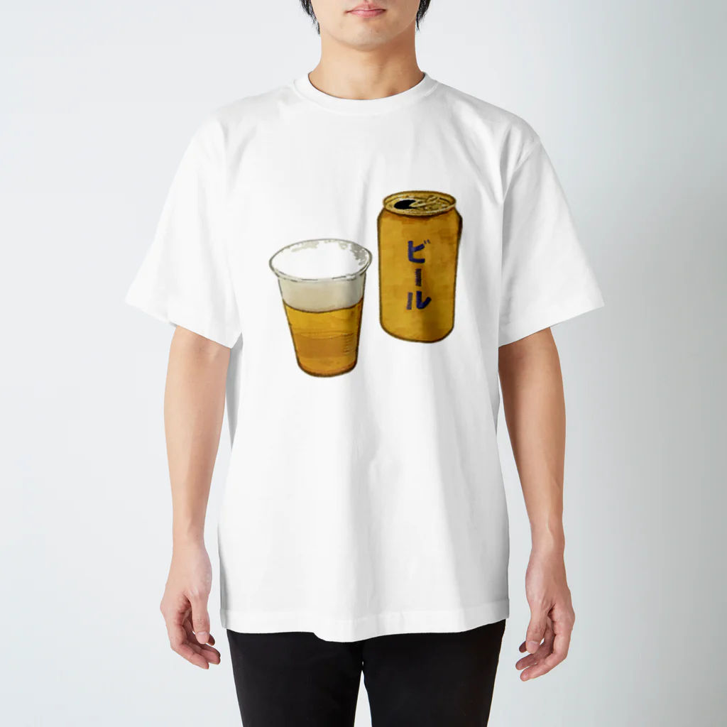 脂身通信Ｚの缶ビール_230325 スタンダードTシャツ