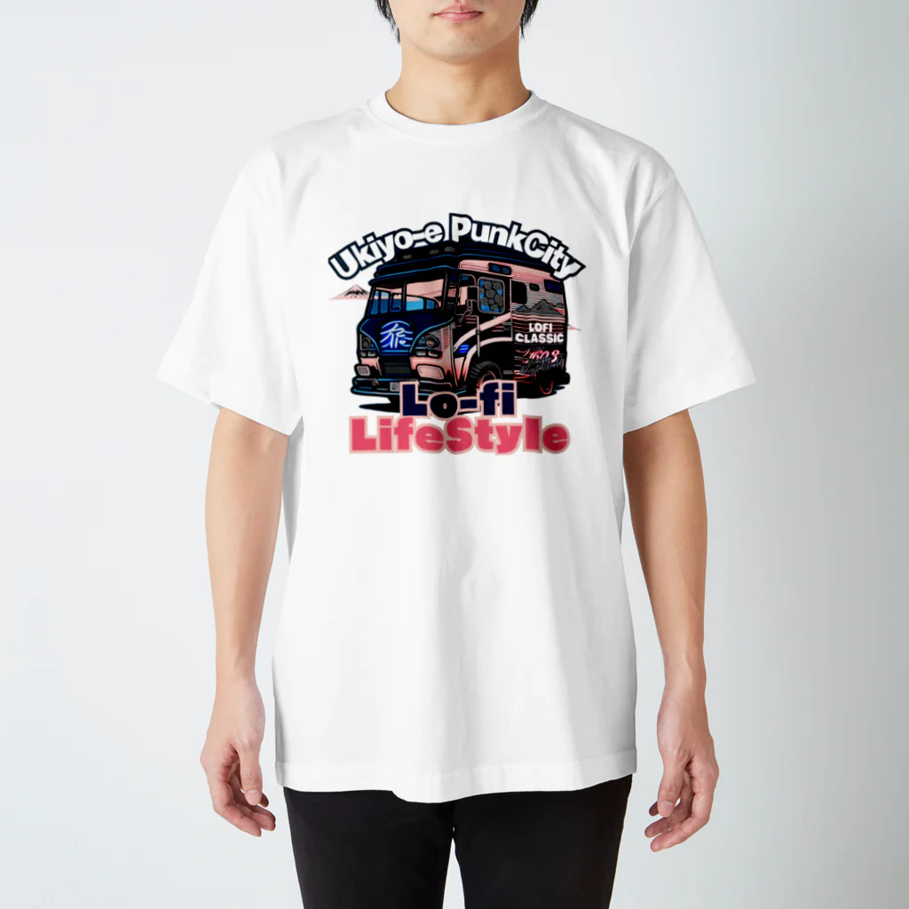 マッケンデジタルワールドの【Lo-fi Life Style】ダメな自分も愛される都市『浮世絵パンクシティ』lofiのリズムで自分らしい生き方を Regular Fit T-Shirt