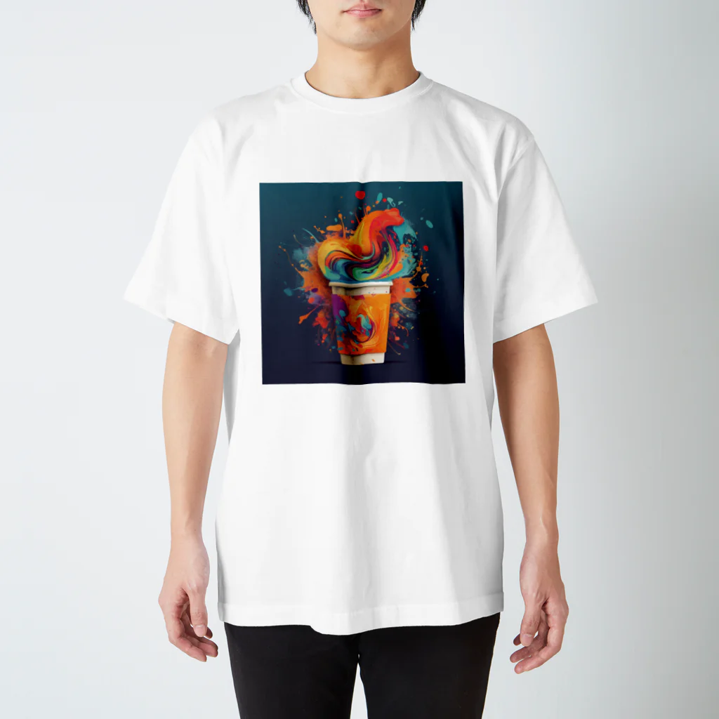 CoffeePixelのPixelBrew Cup（ピクセルブリューカップ） - クリエイティブな一杯で毎日を彩ろう Regular Fit T-Shirt