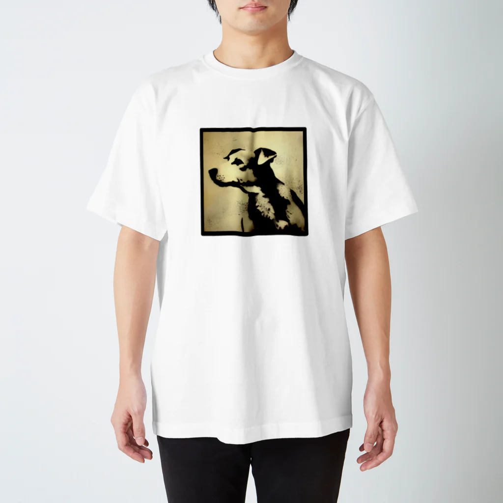 おもしろいTシャツ屋さんの犬　DOG　ステンシル Regular Fit T-Shirt